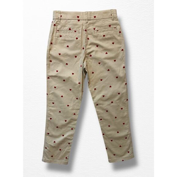 NWT Crewcuts Girls’ Heart Print Chino Pants, Size 12 - Picture 3 of 7